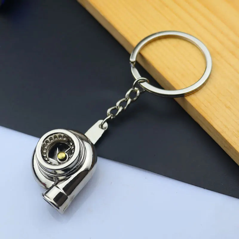 Creative Metal Mini Auto Parts Car Wheel Keychain Auto Enthusiast Keyring Accessories Key Ring Chain for Men Woman Lover Gift