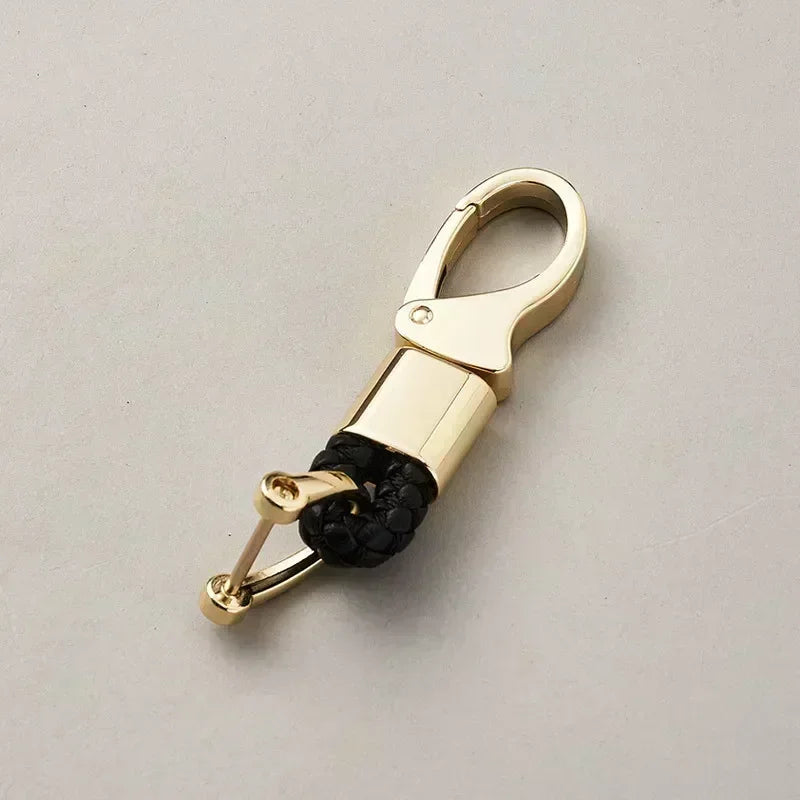 Custom Logo Name Fashionable Woven Rope Keychain Personalized Horseshoe Buckle Car Keyring Women Men Key Ring Chain Gift