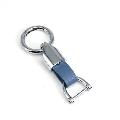 New Fashion Personalized Custom Logo Name Metal Waist Hanging KeyChain Leather Keyring Men Women Key Chain Buckle Ring Gift