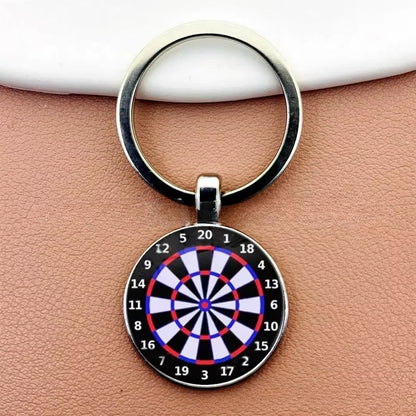 Creative Fashion Dart Target Keychain Retro Time Gemstone Keyring Metal Pendant Car Moto Key Chain Ring Gift