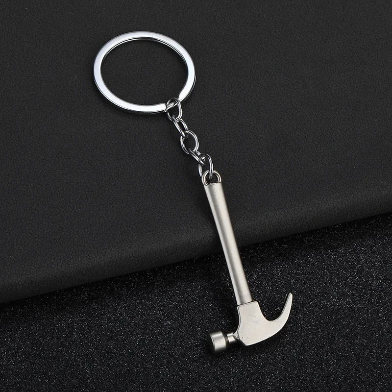 Pretend Play Set Mini Construction Multi Small Tools Metal Keychain Assorted Designs for Creative Play Gift DIY Toy Car Keyring