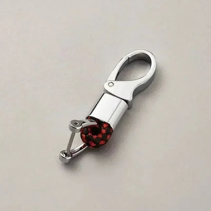 Custom Logo Name Fashionable Woven Rope Keychain Personalized Horseshoe Buckle Car Keyring Women Men Key Ring Chain Gift