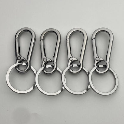 1/4PCS Personalized Leather Splicing Waist Hanging Car Keychain Metal Key Ring Chain Motorcycle Keyring Accessories for Man Gift