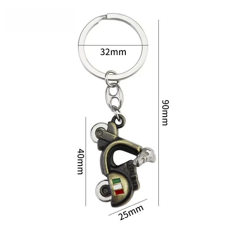 Motorcycle Hobby Keychain Metal Locomotive Moto 3D Simulation Keyring Punk Rock Key Ring Chain Originality Pendant Backpack Gift
