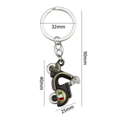 Motorcycle Hobby Keychain Metal Locomotive Moto 3D Simulation Keyring Punk Rock Key Ring Chain Originality Pendant Backpack Gift