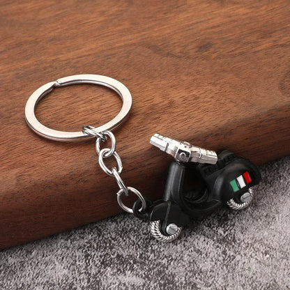 Electric Vehicle Creative Keychain Small Metal Moto Personalized Keyring Electric Motorcycle Car Key Chain Ring Gift
