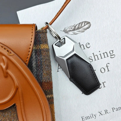 Custom Logo Car Keychain Styling Leather Metal Laser Pendant Keyring 4S Store Original Suitable Personalize Key Chain Ring Gift