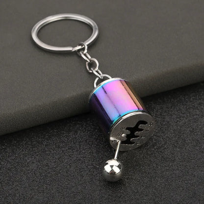 Creative Metal Mini Car Parts Manual Transmission Keychain Auto Enthusiast Keyring Accessories Key Ring Chain for Men Lover Gift