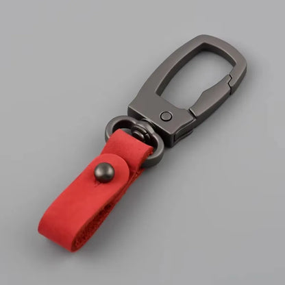 INS Style Luxury Personality New Keychain Cute Accessories Motorcycle Car Keyring Fashion Metal Cowhide Man Key Chain Ring Gift