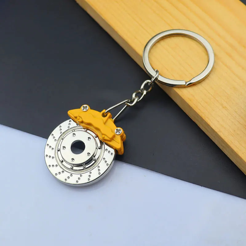 Creative Metal Mini Auto Parts Car Wheel Keychain Auto Enthusiast Keyring Accessories Key Ring Chain for Men Woman Lover Gift