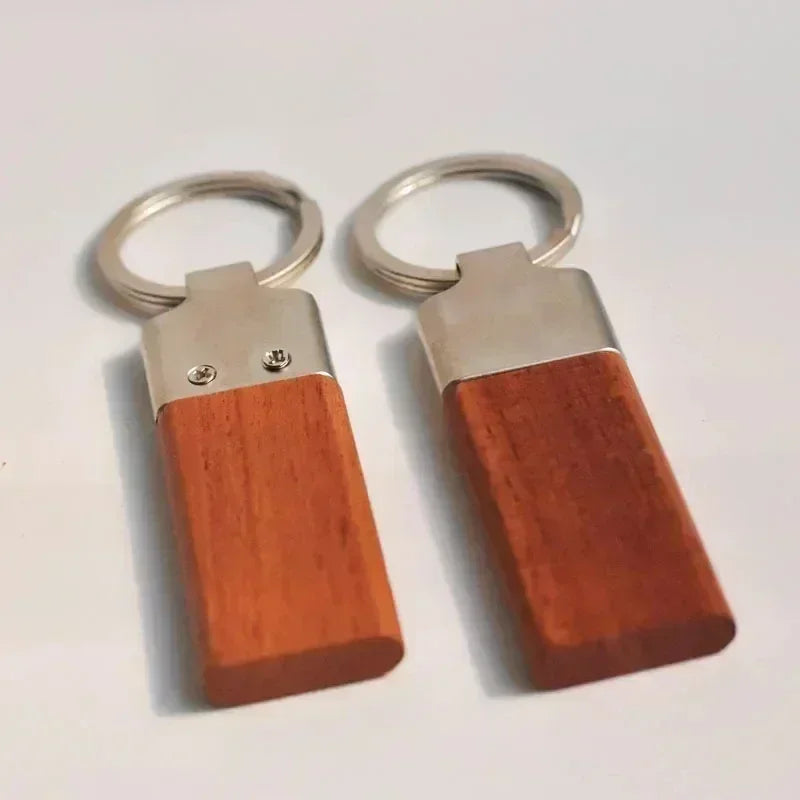 Wood Custom Laser Engraved Logo Name Keychain Moto Car Bags Keyring Rosewood Walnut Woman for Man Personalized Key Ring Gift
