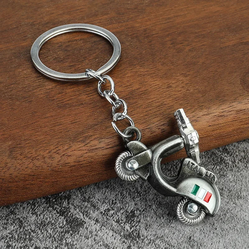 Electric Vehicle Creative Keychain Small Metal Moto Personalized Keyring Electric Motorcycle Car Key Chain Ring Gift