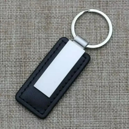 Hot Custom Name Logo Metal Stainless Steel for Car Moto Keychain Men and Women Keyring Leather Engraved Engraving Key Chain Gift