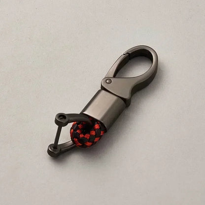 Custom Logo Name Fashionable Woven Rope Keychain Personalized Horseshoe Buckle Car Keyring Women Men Key Ring Chain Gift