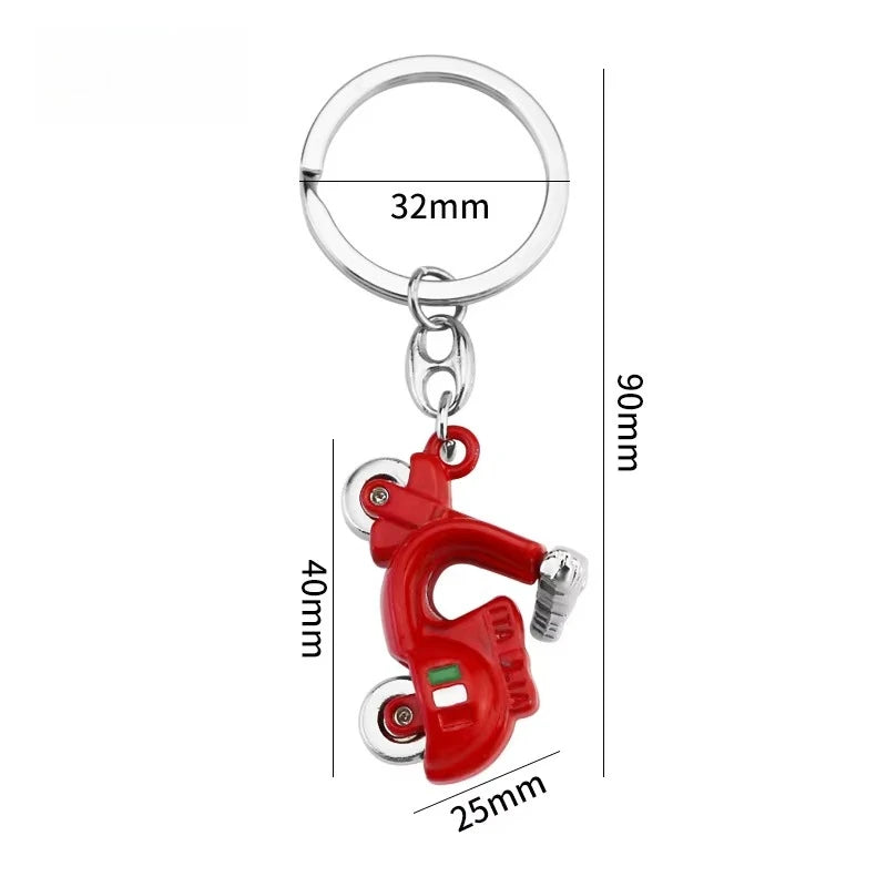 Motorcycle Hobby Keychain Metal Locomotive Moto 3D Simulation Keyring Punk Rock Key Ring Chain Originality Pendant Backpack Gift
