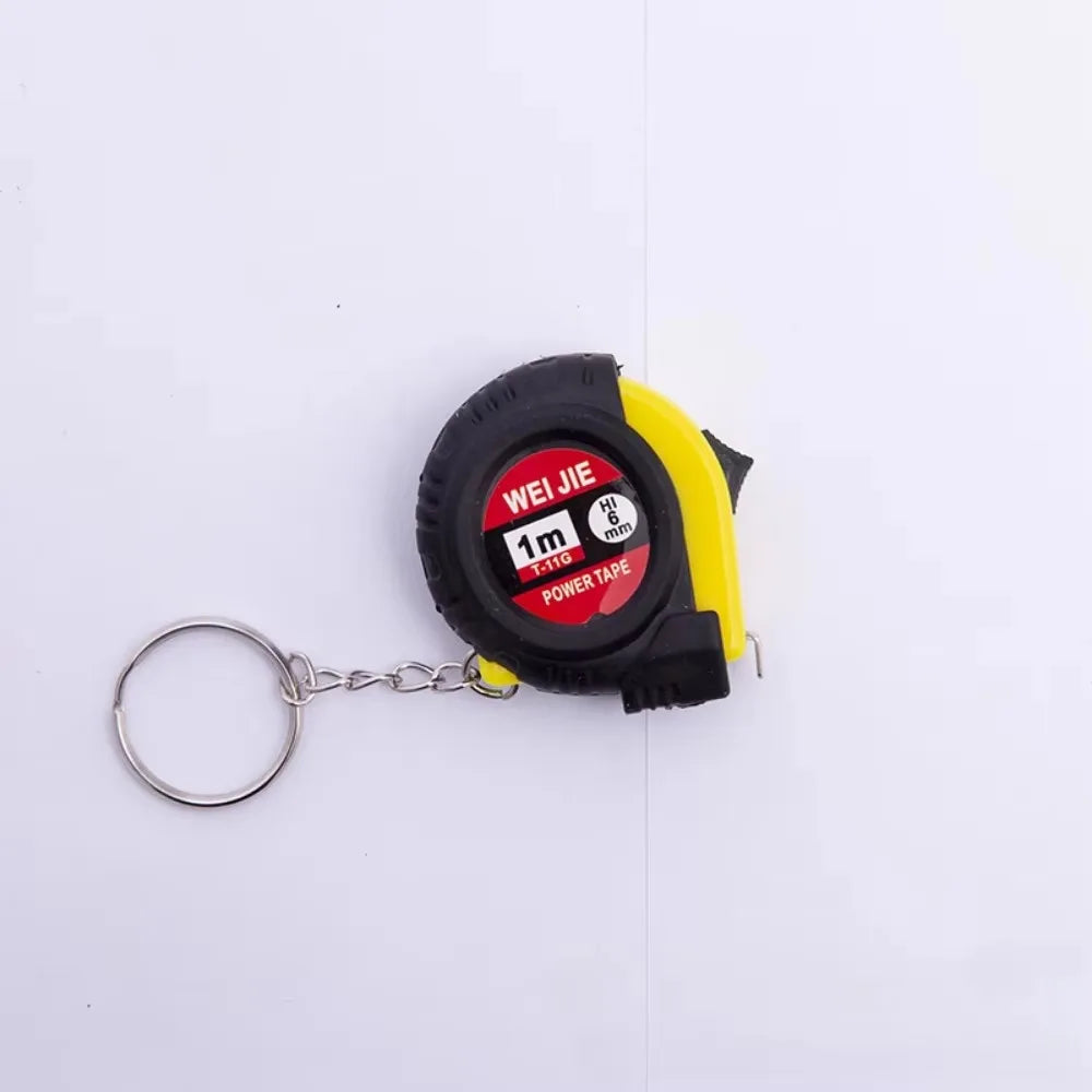 1-meter Measuring Creative Mini Tape Keychain Retractable Measuring Tape Key Chain Ring Car Moto Keyring Steel Tape Measure Gift