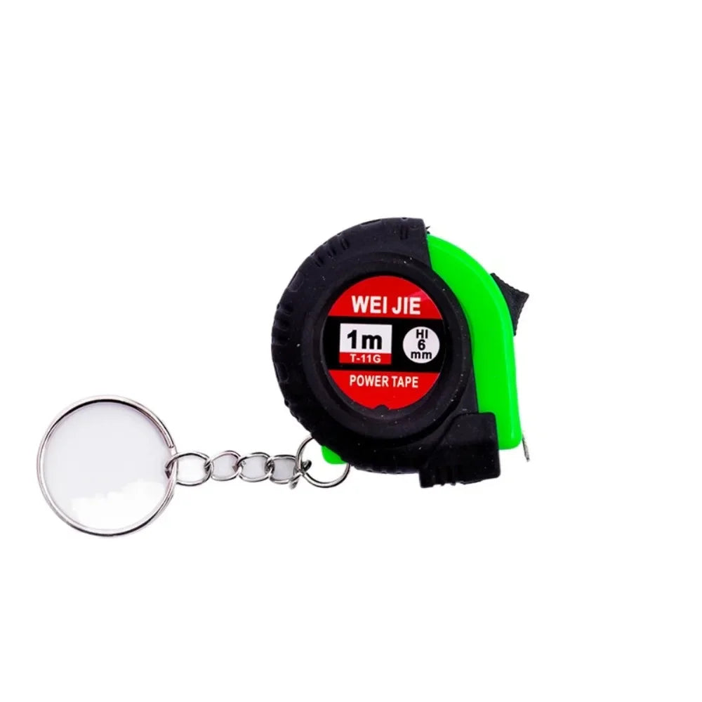 1-meter Measuring Creative Mini Tape Keychain Retractable Measuring Tape Key Chain Ring Car Moto Keyring Steel Tape Measure Gift