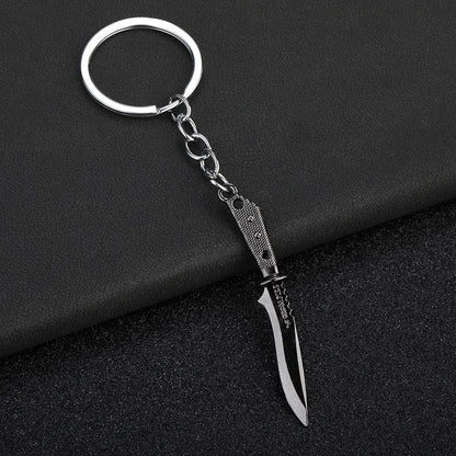 Ornaments Metal Keychain Military Enthusiasts Claw Knife Tactical Dagger Keyring Game Peripheral Pendant Key Chain Ring Gift