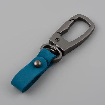 INS Style Luxury Personality New Keychain Cute Accessories Motorcycle Car Keyring Fashion Metal Cowhide Man Key Chain Ring Gift
