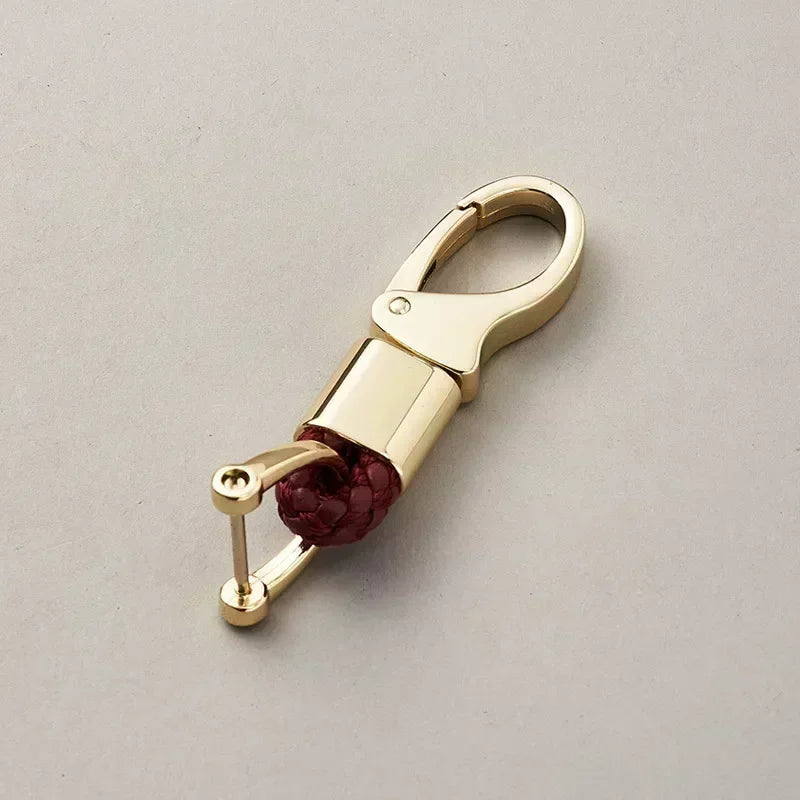 Custom Logo Name Fashionable Woven Rope Keychain Personalized Horseshoe Buckle Car Keyring Women Men Key Ring Chain Gift