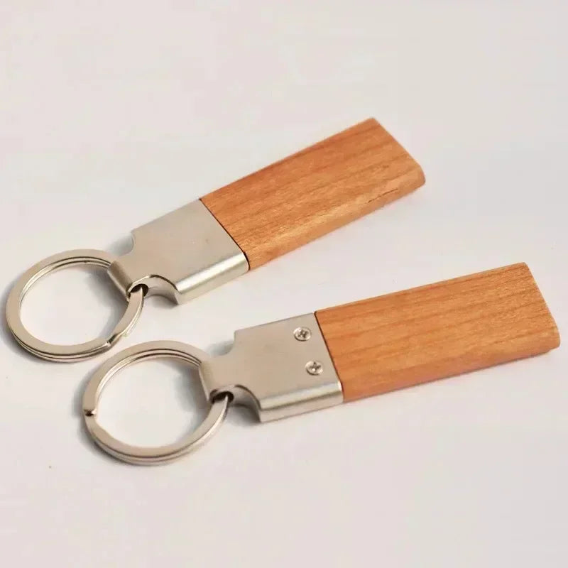 Wood Custom Laser Engraved Logo Name Keychain Moto Car Bags Keyring Rosewood Walnut Woman for Man Personalized Key Ring Gift