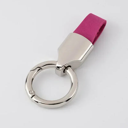 Retro Vintage Personalized Keyring Custom Logo Name Car Key Chain Laser Engrave Nubuck Leather Keychain for Men and Women Gift