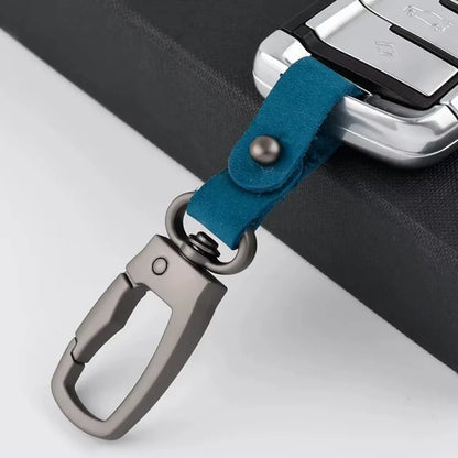INS Style Luxury Personality New Keychain Cute Accessories Motorcycle Car Keyring Fashion Metal Cowhide Man Key Chain Ring Gift
