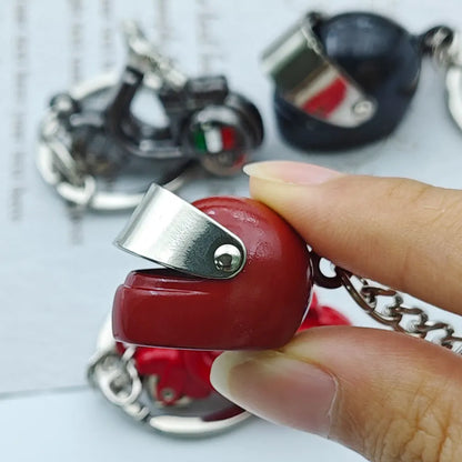 Motorcycle Hobby Keychain Metal Locomotive Moto 3D Simulation Keyring Punk Rock Key Ring Chain Originality Pendant Backpack Gift
