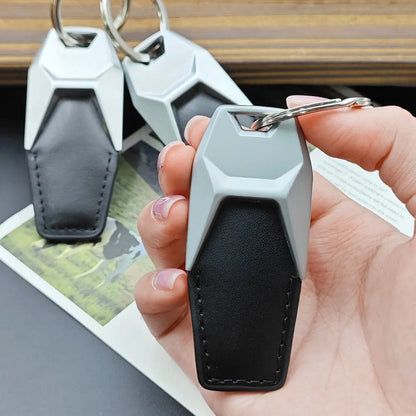 Custom Logo Car Keychain Styling Leather Metal Laser Pendant Keyring 4S Store Original Suitable Personalize Key Chain Ring Gift