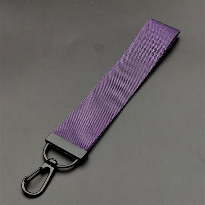 Custom Logo Text Name Creative Keychain for Men and Women Pure Fabric Key Chain Bag Pendant Streamer Personalize Keyring Gift