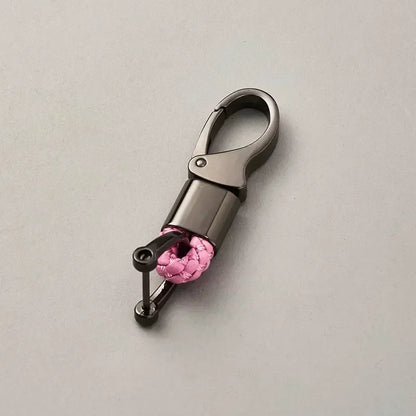 Custom Logo Name Fashionable Woven Rope Keychain Personalized Horseshoe Buckle Car Keyring Women Men Key Ring Chain Gift