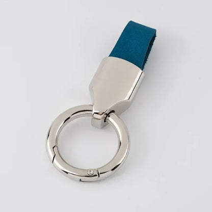 Retro Vintage Personalized Keyring Custom Logo Name Car Key Chain Laser Engrave Nubuck Leather Keychain for Men and Women Gift