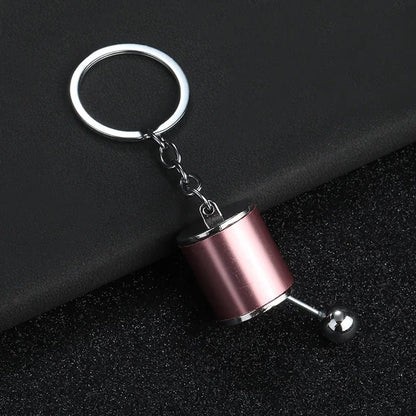 Creative Metal Mini Car Parts Manual Transmission Keychain Auto Enthusiast Keyring Accessories Key Ring Chain for Men Lover Gift