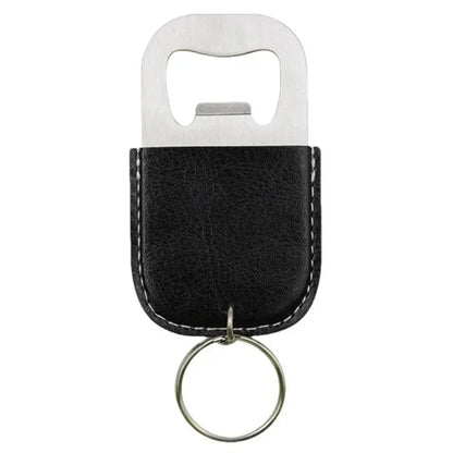 Individualization Metal Custom Logo Name Keychain Bottle Opener Leather Originality Keyring Car Key Chain Ring Laser Gift