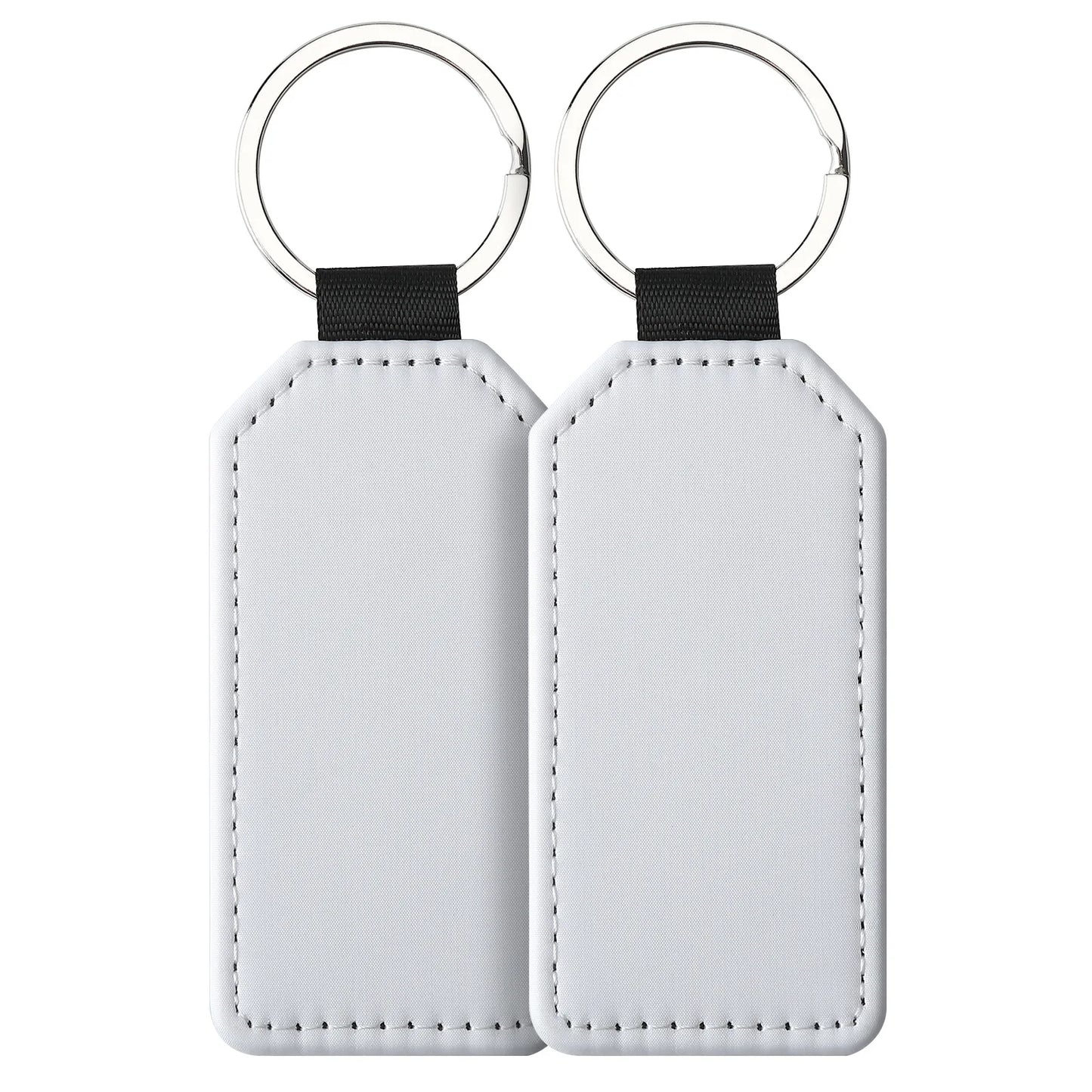Custom Name Logo Metal White Style Neoprene  Keychain Pendant Moto Car Keyring Print Text Cartoon Key Ring Chain Gift