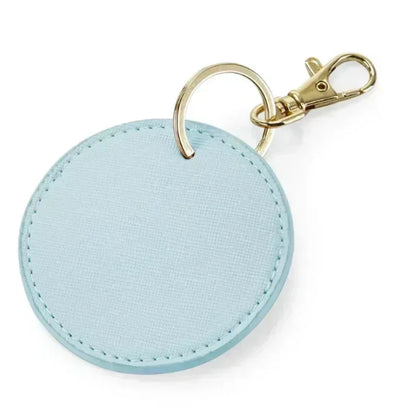 Custom LOGO Name Personalized Round Leather Keychain Clip UV Printing Color Key Ring Chain Carving Pendant Bag Keyring Gift