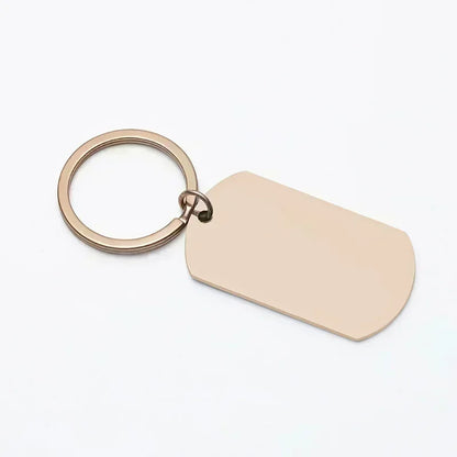 Wholesale 25PCS Customized LOGO Name Keychain Laser Carving Pendant Motorcycle Car Keyring Key Ring Chain Gift