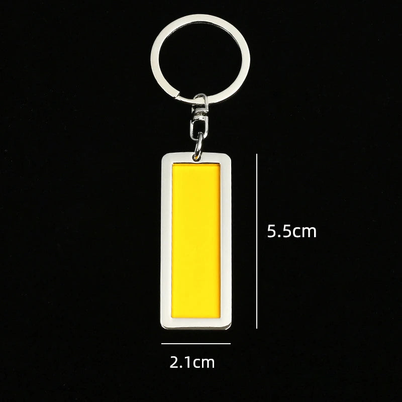 Creative Keychain Custom Logo Name Laser Engraving Metal Pendant Car Moto Key Chain Ring Characters Keyring Gift