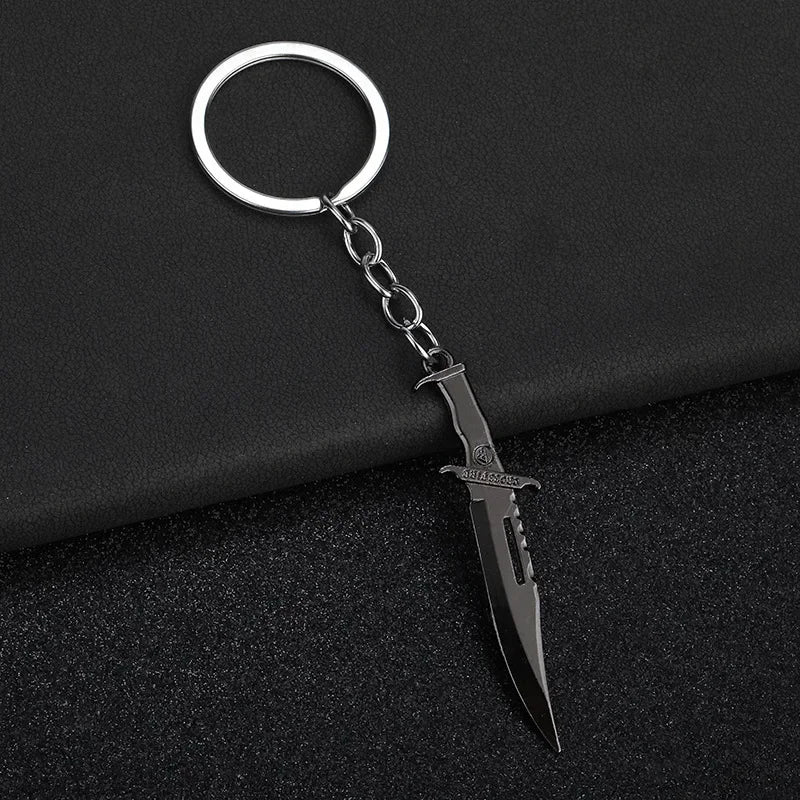 Ornaments Metal Keychain Military Enthusiasts Claw Knife Tactical Dagger Keyring Game Peripheral Pendant Key Chain Ring Gift