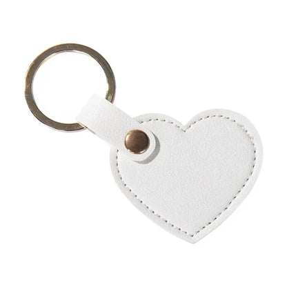 Custom Name Logo Creative Fashionable Leather Love Heart Keychain Pendant Bag Keyrings for Men and Women Key Chain Ring Gift