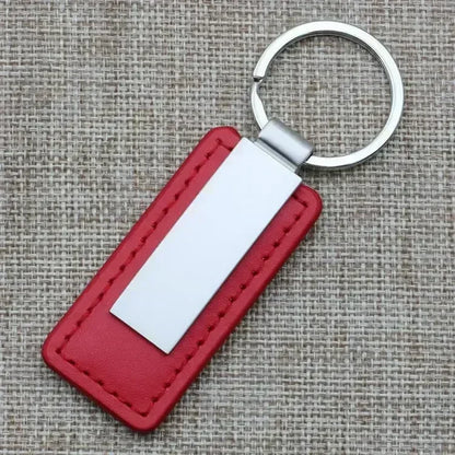 Hot Custom Name Logo Metal Stainless Steel for Car Moto Keychain Men and Women Keyring Leather Engraved Engraving Key Chain Gift