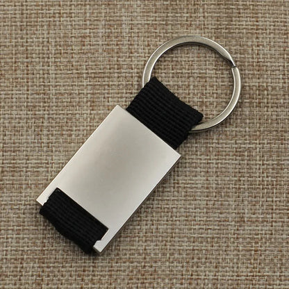 Metal Leather Custom Logo Keyring Spot Keychain Hardware Accessorie Buckle Car Key Pendant Fashionable Wholesale Gift