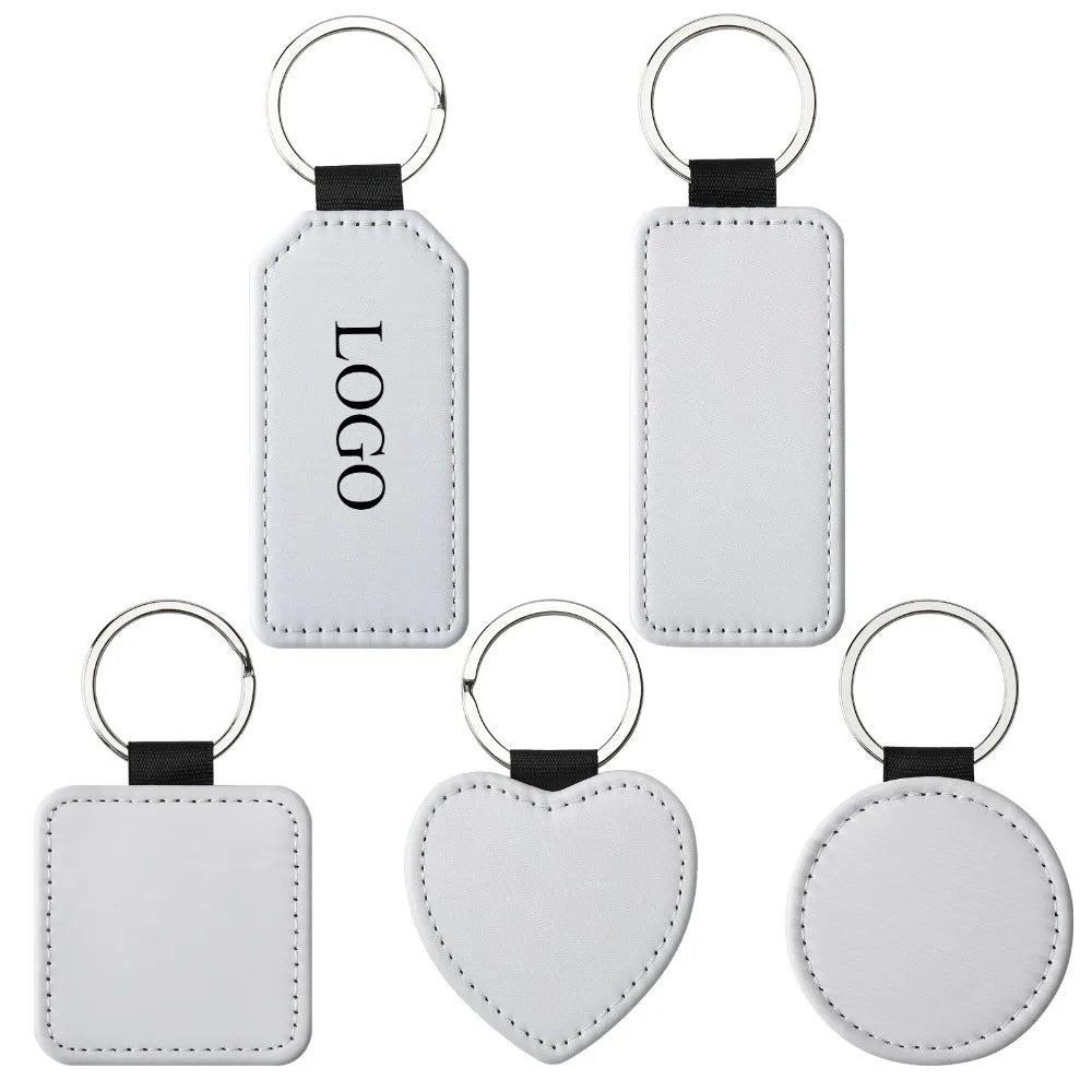 Custom Name Logo Metal White Style Neoprene  Keychain Pendant Moto Car Keyring Print Text Cartoon Key Ring Chain Gift