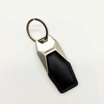 Custom Logo Car Keychain Styling Leather Metal Laser Pendant Keyring 4S Store Original Suitable Personalize Key Chain Ring Gift