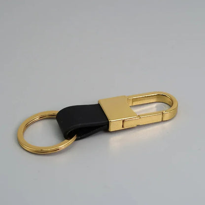 Custom Logo Name Simplicity Matte Finish Metal Leather Keychain with Laser Engraved Keyring Key Ring Chains  Creative for Gif