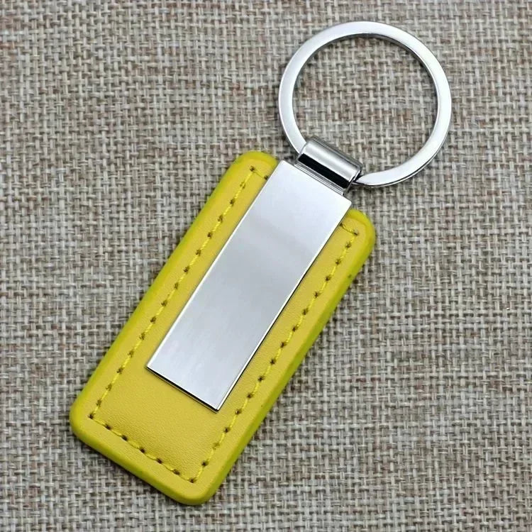 Hot Custom Name Logo Metal Stainless Steel for Car Moto Keychain Men and Women Keyring Leather Engraved Engraving Key Chain Gift