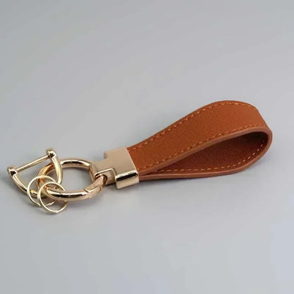 Custom Logo Name Luxury Genuine Leather Keychain Plaid  Colors Women Men Keyring Black Buckle Car Moto Key Ring Chain Gift