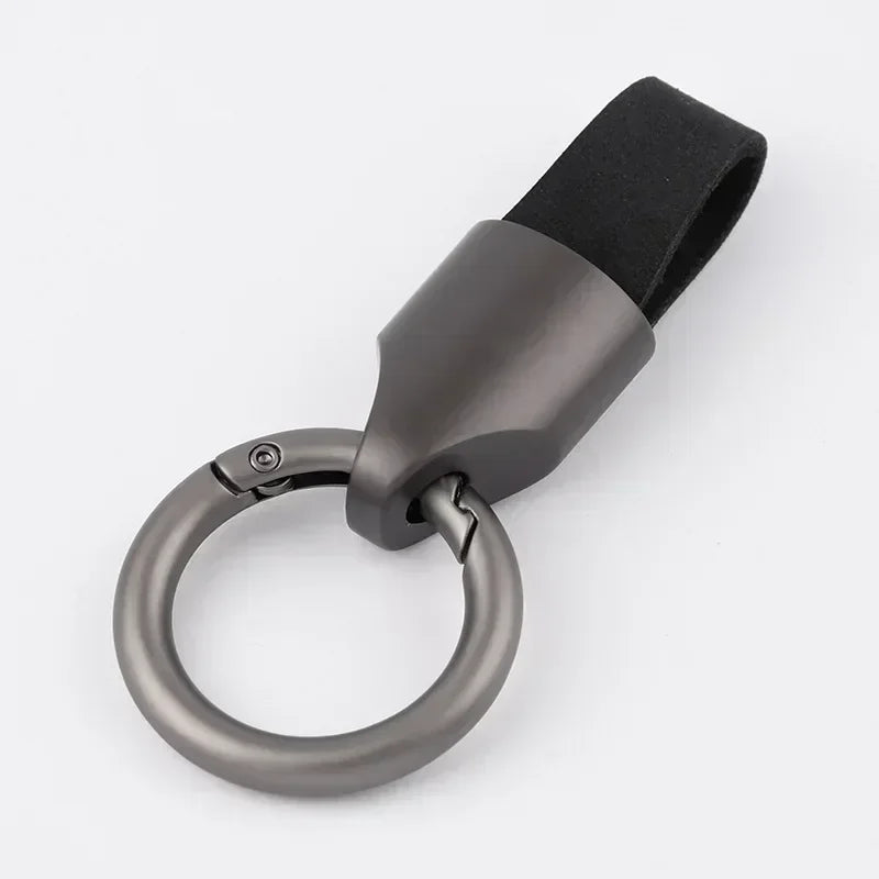 Retro Vintage Personalized Keyring Custom Logo Name Car Key Chain Laser Engrave Nubuck Leather Keychain for Men and Women Gift