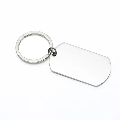 Wholesale 25PCS Customized LOGO Name Keychain Laser Carving Pendant Motorcycle Car Keyring Key Ring Chain Gift