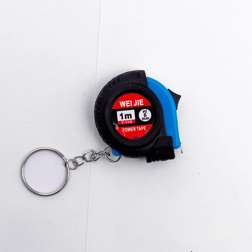 1-meter Measuring Creative Mini Tape Keychain Retractable Measuring Tape Key Chain Ring Car Moto Keyring Steel Tape Measure Gift